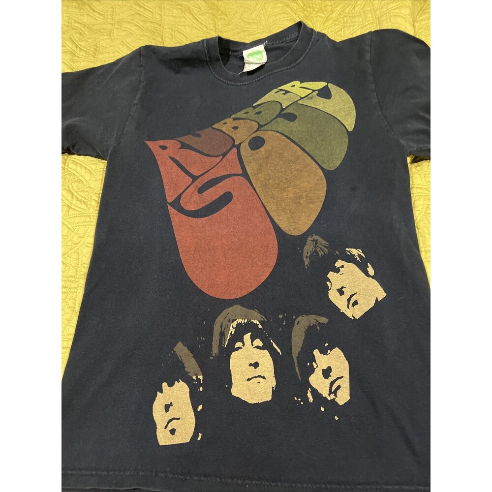 The Beatles Rubber Soul T-Shirt 2005 Black Small 100% Cotton Apple A corps LTD